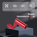 Handlebar Rearview Mirror Extender, Aluminum Rear View Extension Mount Bar, 10MM Multifunctional Support Extension Handlebar, Suitable for Most Motorcycles, Bicycles (Red)