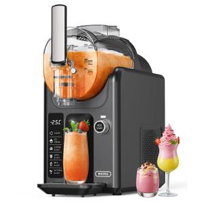 WETIE Slushie Machine, 82oz Slushy Maker with Adjustable Temperature, LED Display, Auto-Clean, 5-in-1 Frozen Drink Maker for Ice Cream, Frapps, Milkshake, Frozen Margaritas, 24H Running for Home