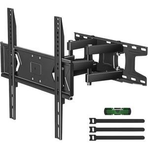 Suptek Full Motion TV Wall Mount for 32-60 Inch TVs, Swivel & Tilt Adjustable Bracket, Dual Articulating Arms, Fits 16" Studs, Max VESA 400x400mm, Supports Up to 99lbs, MA001