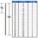 Drill America - GLBCOX1215/64 15/64" x 12" Cobalt Aircraft Extension Drill Bit, GLBCO Series