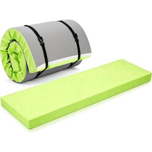Lyrow 3 Inch Thick Yoga Mat, 72 x 24 Inch Cushioned Foam Floor Mat with Carry Strap, Non Slip PU Leather Workout Pad for Pilates, Stretching, Restorative Yoga and Home Gym