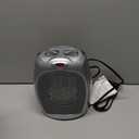 Amazon Basics Ceramic Space Heater, Portable Indoor Heating Solution, With Overheat and Tip-Over Protection, Thermostat, Non-Oscillating, 1500W, 7.52"D x 6.34"W x 9.45"H, Silver