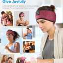MUSICOZY Sleep Headphones Wireless Bluetooth 5.4 Headband, Music Sports Sleeping Headband Headphones Earbuds Earphones for Women Girls Mom Workout Running Jogging Yoga Cool Gadgets Unique Gifts