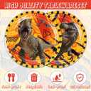 5 x 40Pcs Dinosaur Birthday Party Decorations - Dino Birthday Party Supplies Plates and Napkins for Boys or Baby Shower Serves 20 Guests