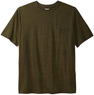 KingSize Men's Big & Tall Shrink-Less Lightweight Pocket Crewneck T-Shirt 3XL