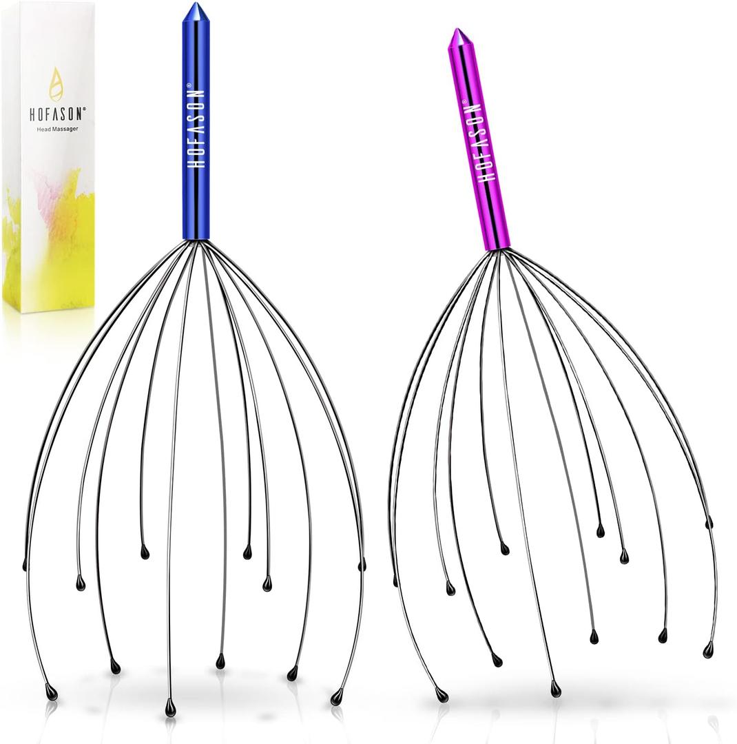 HOFASON Gifts for Women, Christmas Stocking Stuffers for Women/Men/Adults, White Elephant Gifts for Adults Husband Wife, Scalp Massager Hair Growth, Handheld Head Massager Scratcher for Deep Relax