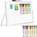 16" x 12" Double-Sided Magnetic White Board Dry Erase Board & 8 Colors Magnetic Dry Erase Markers