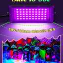 2 Pack 50W LED Black Light, Blacklight Flood Light for Glow Party IP66 Waterproof, Outdoor Black Lights with Switch&Plug for Halloween, Glow in The Dark, Neon Party, Fluorescent Poster, Birthday