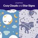 The Honest Company Comfort Dry Overnight Diapers, Up to 12 Hours Protection, Hypoallergenic, Cozy Cloud + Star Signs, Club Box Size 4 (2237 lbs), 48 Count