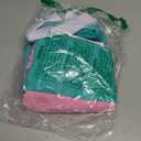 SHBECYDE Women Striped Color Block Polo Sweatshirt Lapel Collared Long Sleeve Oversized Rugby Shirt 2025 Trendy Fall Clothes Pink-Green, Size Large