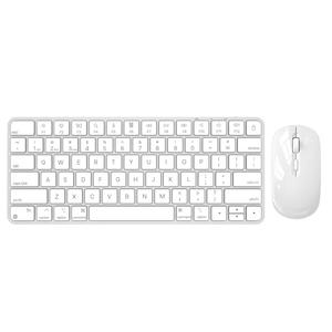 Wireless Keyboard and Mouse for Mac, Bluetooth/2.4G USB Dual-Channel Connection, Multi Device, Rechargeable Wireless Keyboard and Mouse Combo Compatible with Mac, iPad, iPhone