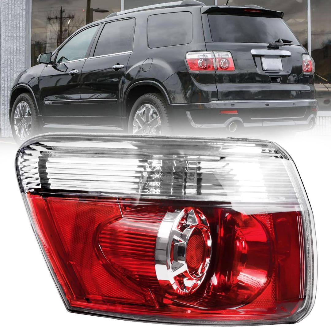 Tail Light Compatible with GMC Acadia 2007-2012 LED Rear Brake Lamp Left Driver Side Taillight Replaces GM2800216