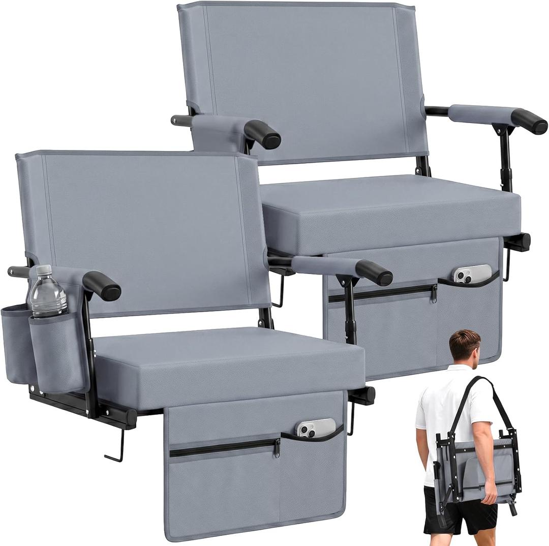 Sekey Stadium Seats with Back Support & Armrests, X-Large