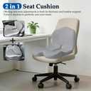 Onever Ergonomic Memory Foam Seat Cushion, Lumbar Support Non Slip for Truck Driver Long Driving Office Chair Back Tailbone Pain Relief Grey