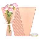 phnydreg 50Pcs Flower Bouquet Bags with Ribbons Clear Flower Wrapping Paper Waterproof Floral Sleeve for Mother's Day Wedding Birthday Graduation Gift Packaging