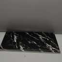 Haimin Wall Panels Peel and Stick 10 Pieces 23.6x11.8in (19.4 Sq. Ft. Coverage) Lightweight Backsplash Marble Look Tile (not Real Marble) Ideal for Kitchen Bathrooms Living Rooms Bedrooms (Black-JGH)