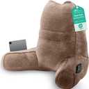 Sasttie Reading Pillow, Pillows for Reading or Relaxing – Ergonomic Support for Head, Neck, Back, and Lumbar, 21-Inch, Khaki