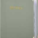 Aesthetic Recipe Binder with Polyester Waterproof cloth Cover - The Perfect Recipe Book with Plastic Sleeves to Write in Your Own Recipes - Quality Blank Cookbook Binder, Cards incl. (Medium - 9.5x8.5", Sage Green)