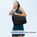 TOPDesign Puffer Tote Bag for Women, Lightweight Puffy Handbag with Compartments, Quilted Shoulder Bag for Work, Travel, Gym