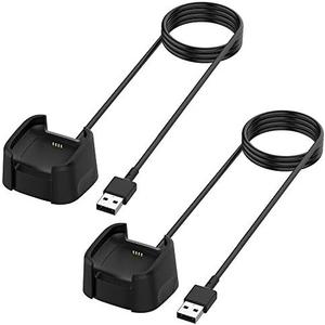 Charger for Fitbit Versa 2 (Not for Versa 1st), Replacement Charging Cable Dock with 3.3ft USB Cord for Fitbit Versa2 Smart Watch (2 Pack)
