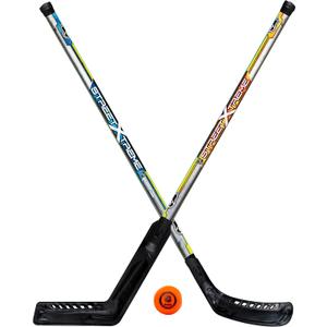 Franklin Sports NHL Kids Street Hockey Stick Set - Includes (2) Youth Street Hockey Sticks + (1) Outdoor Roller Hockey Ball - Perfect Hockey Starter Set for Kids