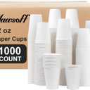 1000 Count - 12 oz Paper Coffee Cups, Disposable Coffee Cups 12 oz, Thickened White Paper Cups for Hot or Cold Beverage, Home, Office, Party, Business, Events