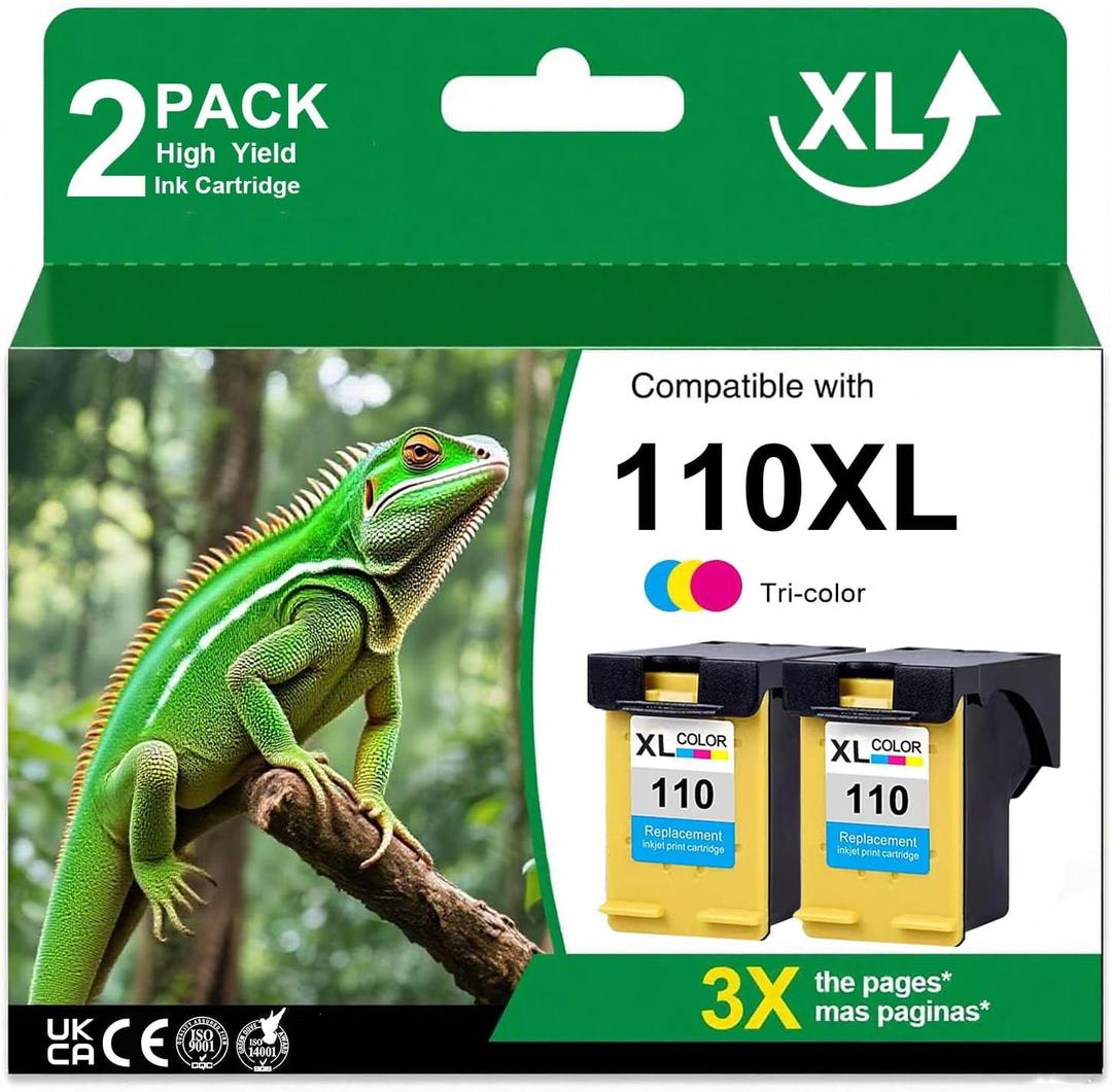 110XL Ink cartridges Compatible with HP 110 Ink Cartridge Tri-Color (CB304AN) Tricolor Ink Cartridge for PhotoSmart A310, A311, A314, A316, A320, A430, A432, A433, A434, A436, A440