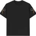 RoseSeek Girl's Bow Leopard Graphic Tees Short Sleeve Preppy Summer T Shirts Aesthetic Cute Tops Streetwear (Black)