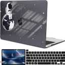 Compatible with MacBook Pro 13 inch Case 2022 2021-2016 A2338 M2/M1 Chip A2251 A2289 A2159 A1989 A1706, Pattern Plastic Hard Shell Keyboard Cover Screen Film Webcam Cover, Astronaut Earth
