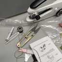 Handheld Sewing Machine for Beginners, Portable Mini Hand Held Sewing Machine Dual Speeds for Thin Fabrics, Home Travel Use, Maquina de Coser Portátil (White)