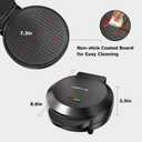 Waffle Cone Maker, 750W Thin Waffle Maker (Ice Cream Cone) with Shaper Roller, 7.08" Nonstick Plate