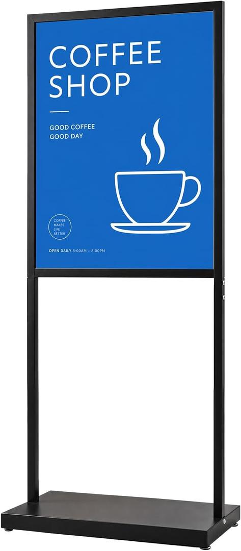 2 Pack 22 x 28 in Double-Sided Sign Holder Floor Stands, Black