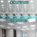 kadision 2x2 LED Flat Panel Light, 50W/45W/40W/30W/25W Adjustable, 5000K/4000K/3500K Selectable, 5500LM 0-10V Dimmable Drop Ceiling Lights, 100-277V ETL-Listed, 2-Pack