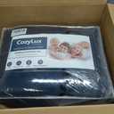 CozyLux Oversized King Comforter Set, 7-Piece Bed in a Bag, Navy Blue