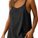 ANRABESS Women Athletic Dress Summer Tennis Workout Active Sports Mini Romper Dress Built in Shorts Travel Vacation Clothes,Black, Medium