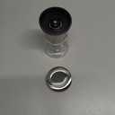 Professional Pepper Grinder - with Germany Hardened Carbon Steel Mechanism Rotor, Refillable Pepper Mill 6OZ Glass Adjust Coarseness (1PCS-Sliver-304