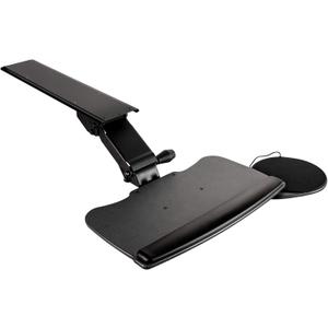 Under Desk Keyboard Tray, 20" x 11" Tray, 23" Track, Dynamic Height Adjust, Undermount Sliding Computer Keyboard and Mouse Tray with Wrist Rest, Swivels 360°, Adjustable Height and ±15° tilt 