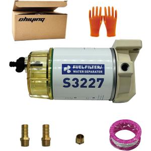 S3227 Fuel Filter Water Separator Replacement for Marine Outboard Motor Mercury with 3/8" Barb x 1/4" NPT Fittings Replaces 320R, 490R-RAC-01,18-7948,9-37882,18-7922,18-7922-1.