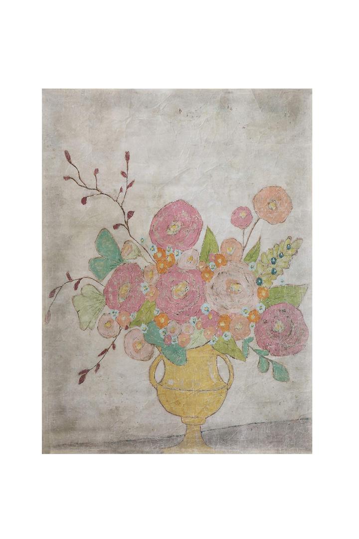 Creative Co-Op Decorator Paper with Flowers in Vase