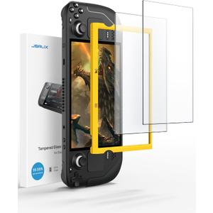 JSAUX 2-Pack Anti Glare Screen Protector for Steam Deck, 9H Hardness Matte Tempered Glass for Steam Deck OLED with Guiding Frame, Scratch Resistant, Comes with Toolkits