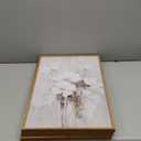 Anyzal Framed Beige Floral Wall Art Neutral Flower Wall Decor for Living Room Bedroom Dining Room 16x24 Inch Set of 3