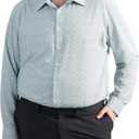 Haggar Men's Smart Wash Classic Fit Comfort Stretch Dress Shirt-Big Or Tall Sizes (18.5" Neck 36"-37" Sleeve)