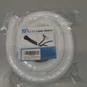 Cable Management Sleeves 1.5in - 2 Pack 4.1ft Split Braided Cable Sleeve White, Wire Organizers for Cords, Hard PE Cord Protectors from Pets, Flexible Cord Wrap Wire Sleeve for Computer Cord Organizer