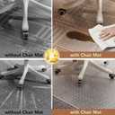 Office Chair Mat for Low Pile Carpet with Lip, 48" x 60" Clear Plastic Floor Protector, Heavy Duty Desk Chair Mat for Rolling Chairs, Smooth Glide Computer Mat for Home Office
