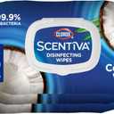 Clorox Scentiva Wipes, Bleach Free Cleaning Wipes - Pacific Breeze & Coconut, 75 Count (Pack of 3) (Coconut and Waterlily)