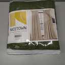 NICETOWN Thick Room Darkening Faux Linen Forest Green Curtains for Bedroom, Pinch Pleated Light Blocking Thermal Insulated Sound Reducing Window Treatments for Living Room, W50 x L84, 2 Panels