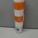 24 Pack Thanksgiving Cups - 16oz Orange & White Plastic Fall Party Cups with Autumn Pumpkin and Turkey Designs, Perfect for Friendsgiving and Holiday Celebrations