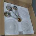 Emak Modern 7 Inch Globe Pendant Lights, Industrial Gold Pendant Light Fixtures, 1-Light Hanging Lights with Clear Glass Shade for Kitchen Island, Bedroom, Bathroom, Dining Room, Hallway, PL119-GD