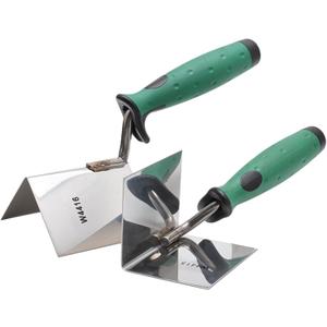 2pcs/set Corner Trowel, 80 x 60 mm Stainless Steel Inner and Outer Corner Trowel, Edge Trowel with Comfortable Grip, Corner- Spatula Lining Plastering Trowel Angled Hand Tool for Home and Industrial