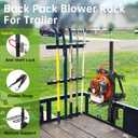 Backpack Blower Rack For Trailer, Upgrade version Anti Theft Tool Storage Rack For Landscape Trailer，Open Trailers accessories,Heavy-Duty & Multi-Mount Storage System